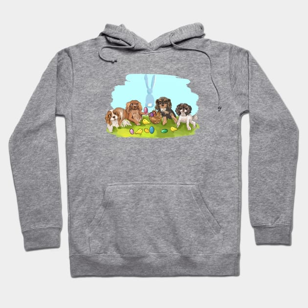 Easter Cavalier King Charles Spaniels Hoodie by Cavalier Gifts